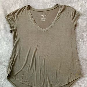 American Eagle olive green flowy tee